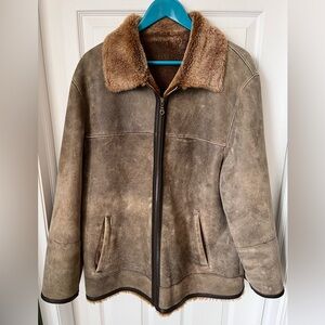 Vintage Men’s Harry Rosen Sheepskin Leather Shearling Jacket Large Fur Lined